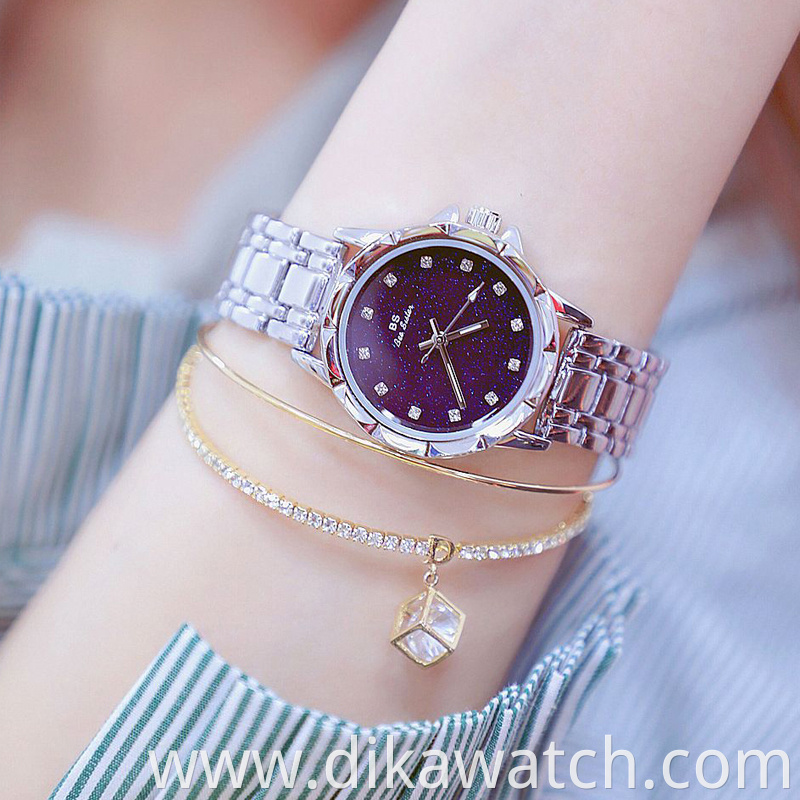 BS Ladies Watches Full Diamond Female Watch New Hot Sale FA1506 Starry Sky Foreign Trade Brand Wristwatch